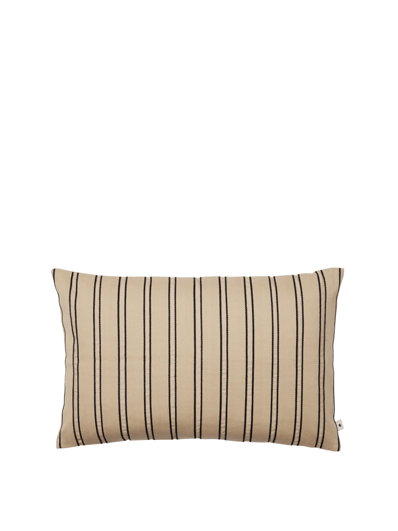 Twill Cushion - Rectangular - Cashmere/Black