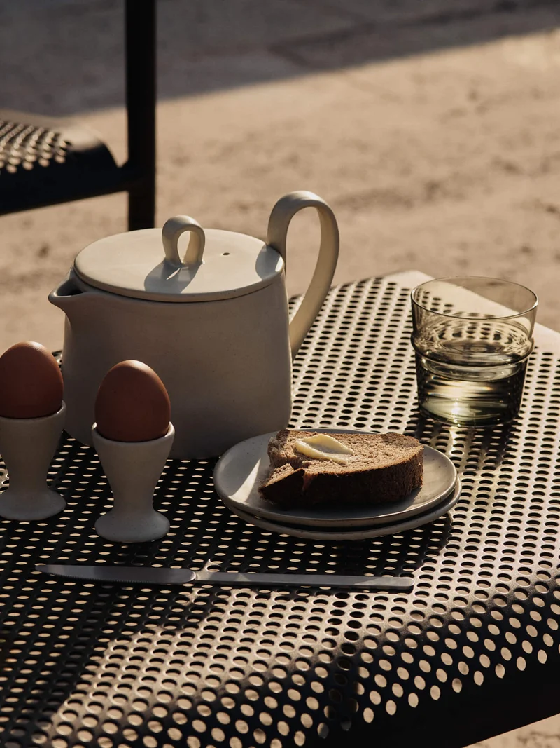 Flow Egg Cups - Set of 2 - Off-White Speckle