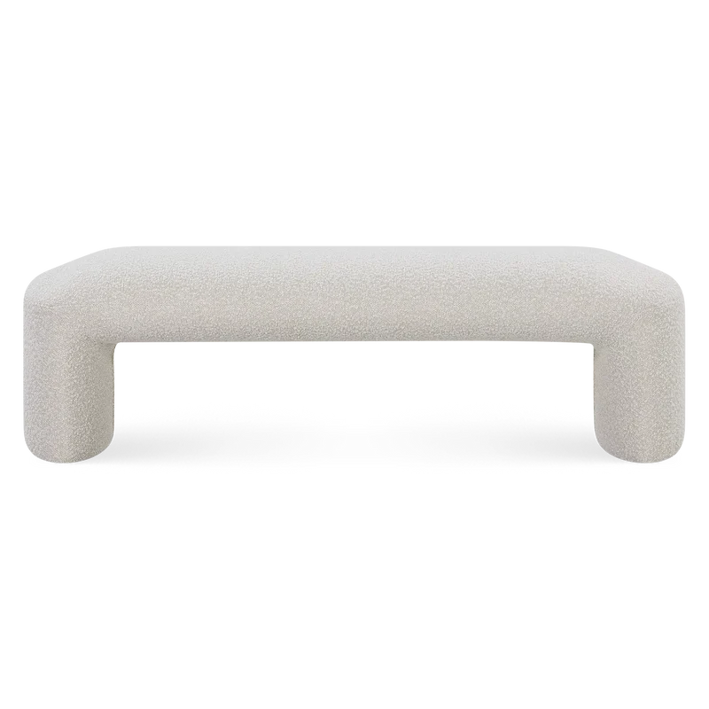 Shaun - Padded Bouclé Fabric Bench