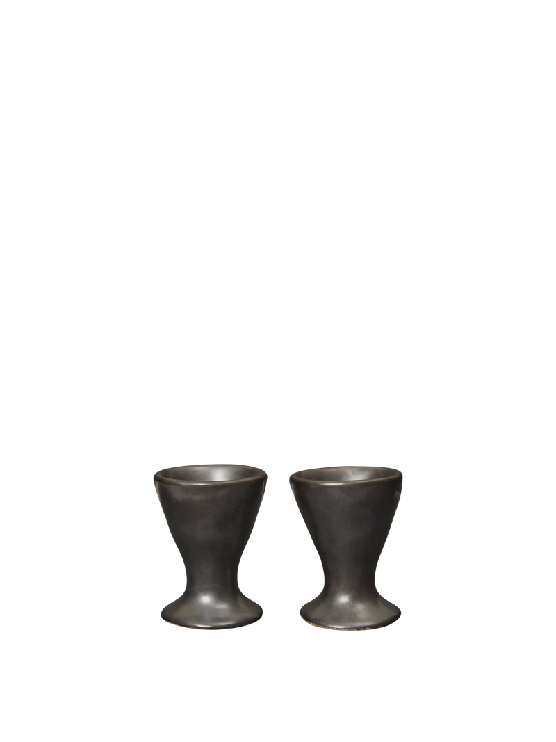 Flow Egg Cups - Set of 2 - Black