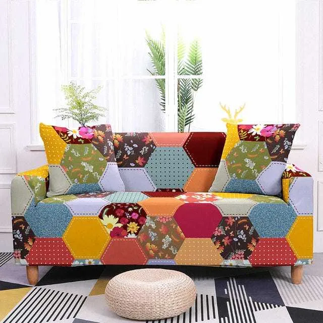 HEXAGON - Housse canapé extensible