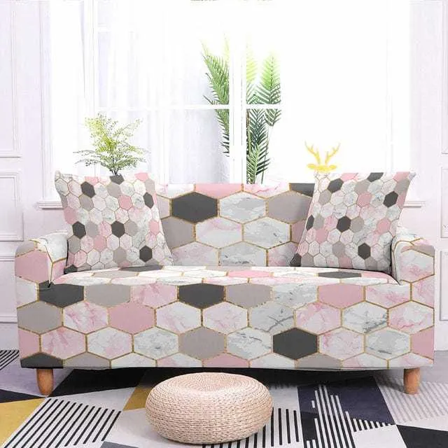 Housse de canapé extensible imprimé motif 3D - 3DPRINT