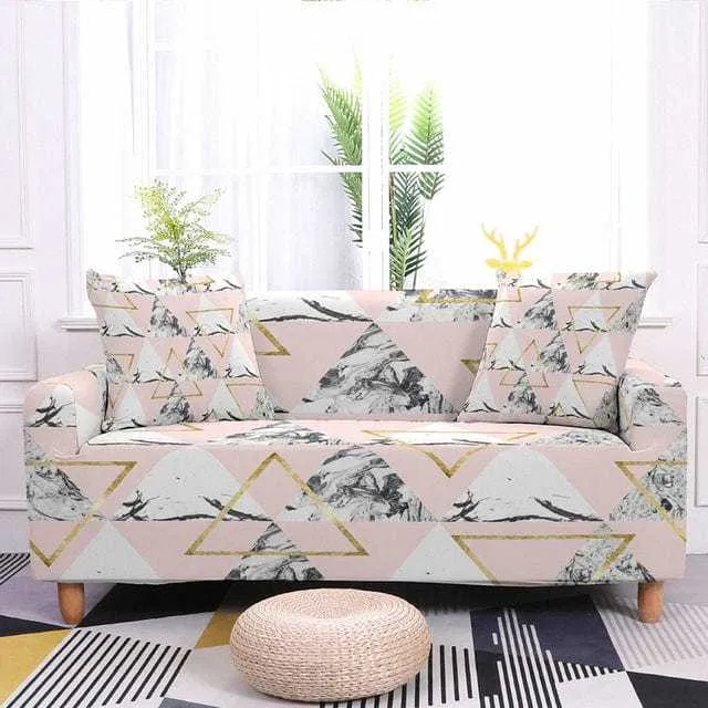 Housse de canapé extensible imprimé motif 3D - 3DPRINT