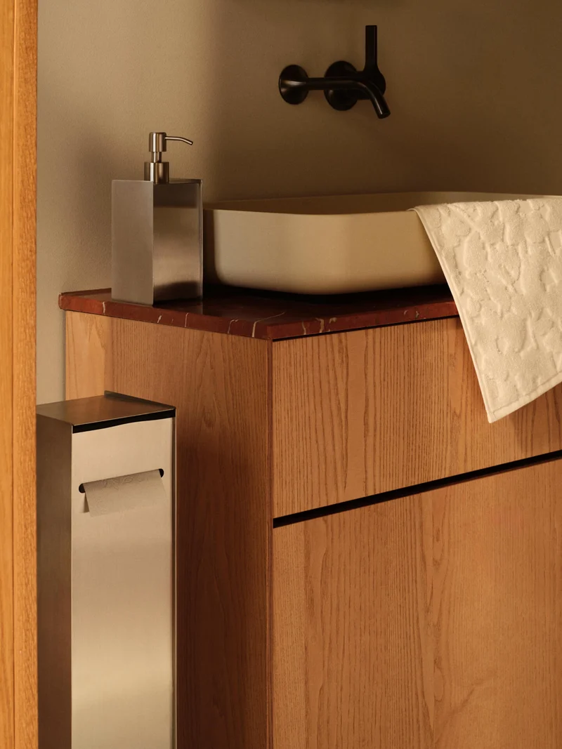 Sama Toilet Paper Dispenser - Brushed Stainless Steel