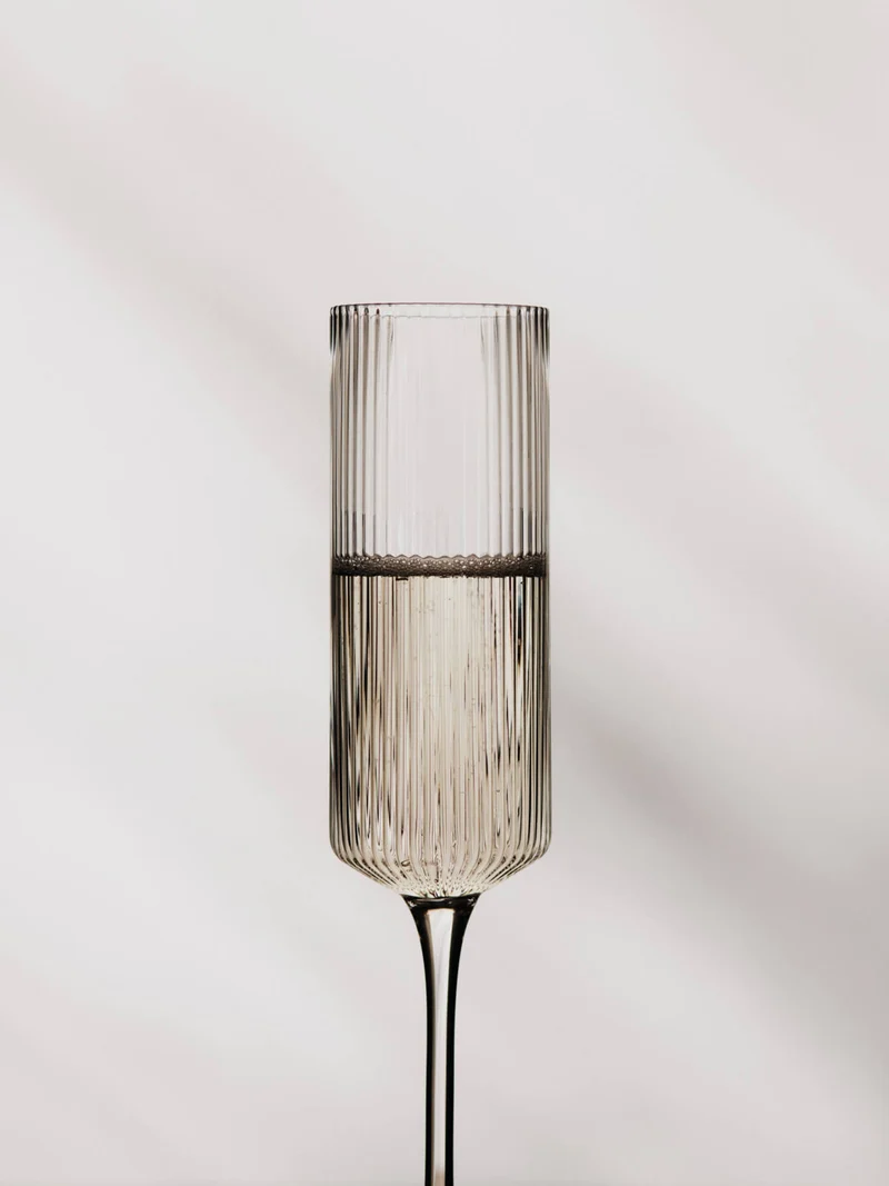 Ripple Champagne Flutes - Set of 2 - Clear