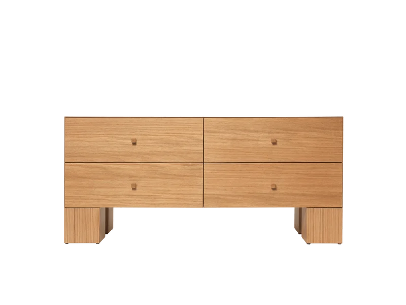 Kuben Drawers - 2x2 - Natural Oak Veneer