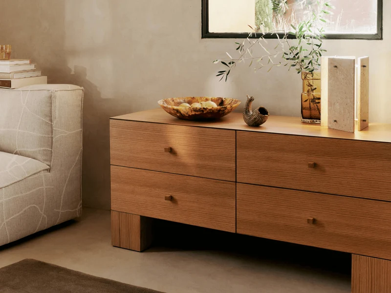 Kuben Drawers - 2x2 - Natural Oak Veneer