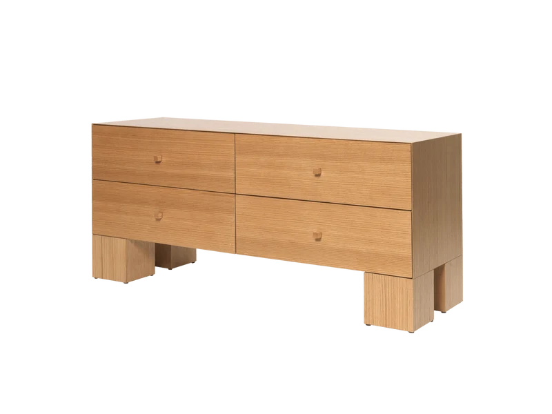 Kuben Drawers - 2x2 - Natural Oak Veneer