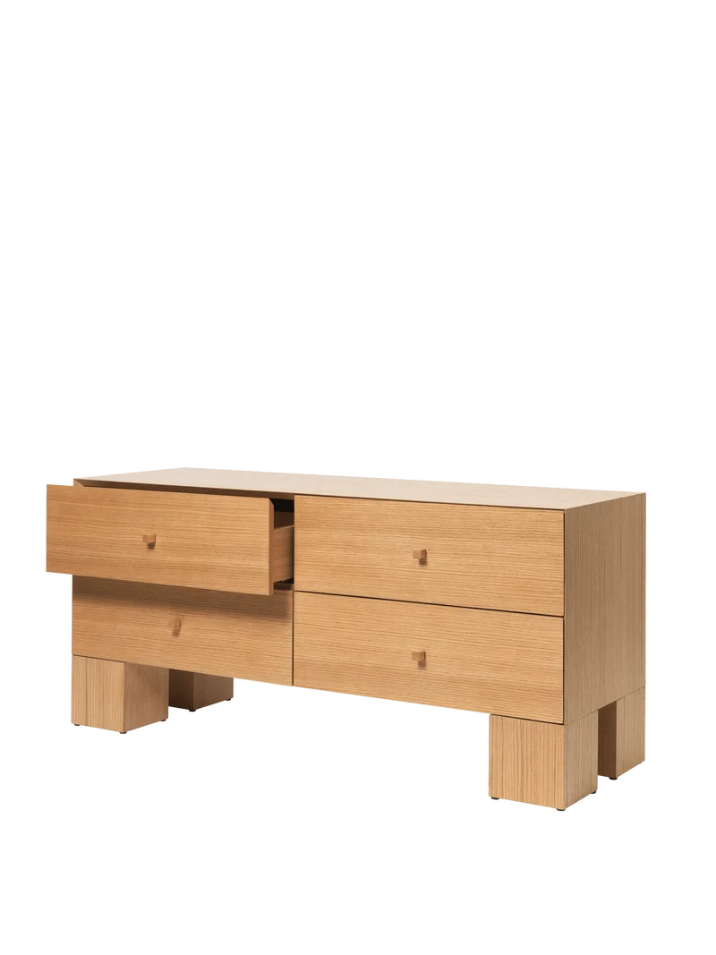 Kuben Drawers - 2x2 - Natural Oak Veneer