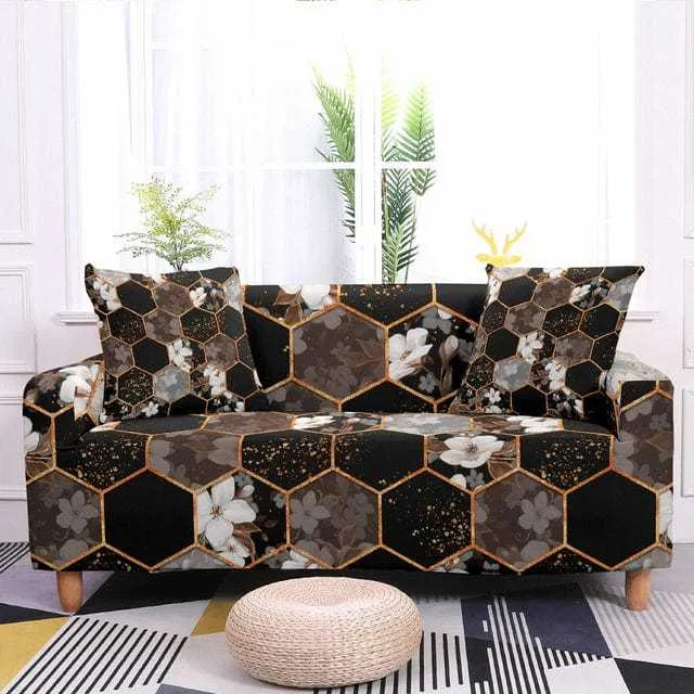 Housse de canapé extensible résistante ALVEOLY
