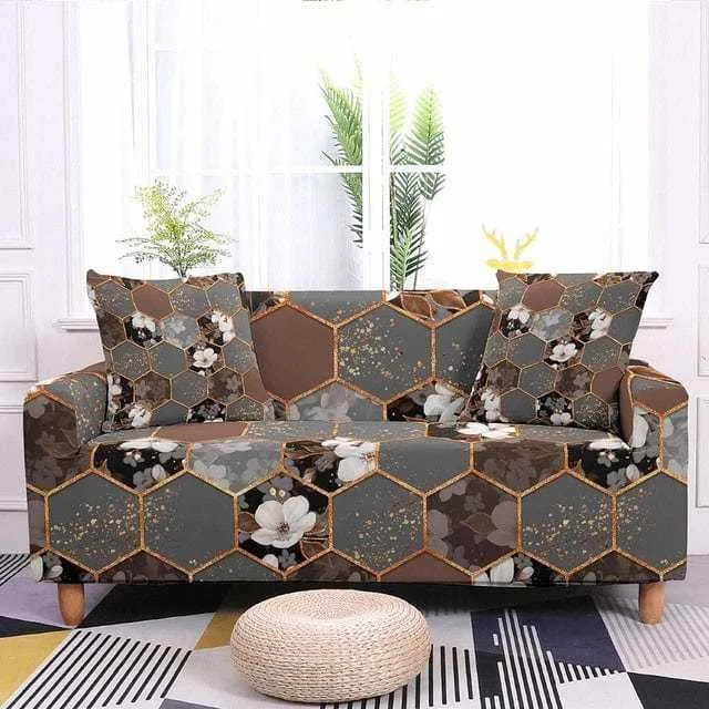 Housse de canapé extensible résistante ALVEOLY