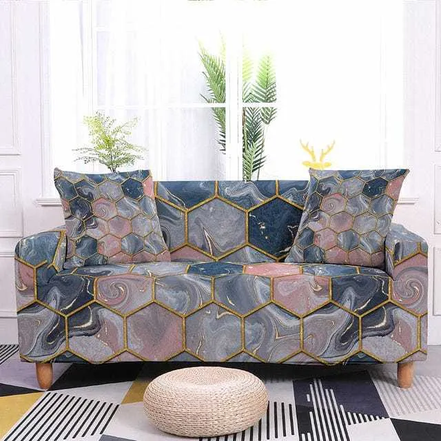 Housse de canapé extensible résistante ALVEOLY