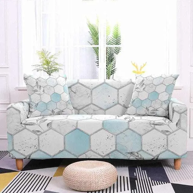 Housse de canapé extensible résistante ALVEOLY