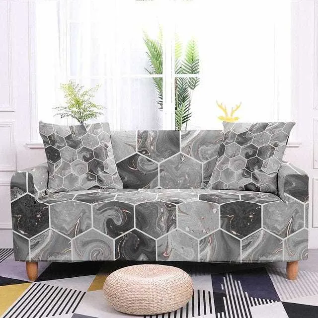 Housse de canapé extensible résistante ALVEOLY