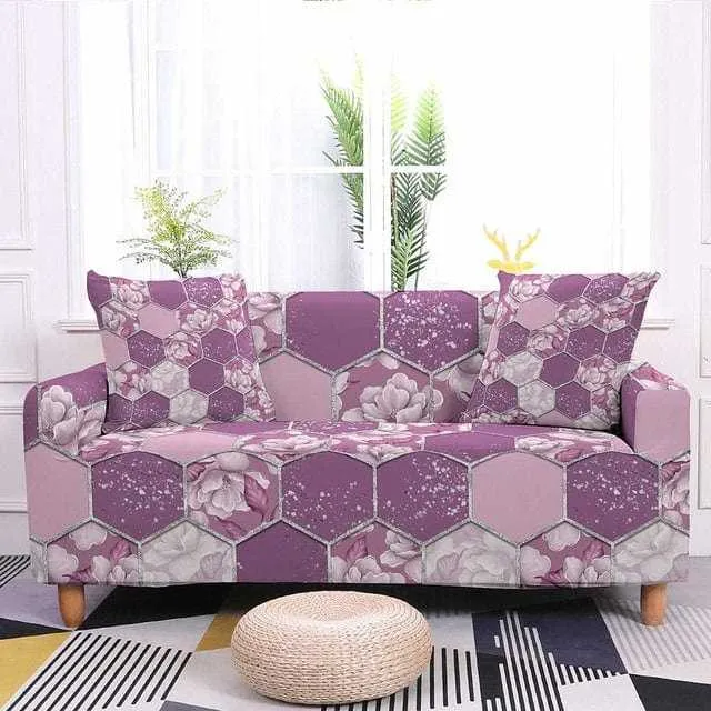 Housse de canapé extensible résistante ALVEOLY