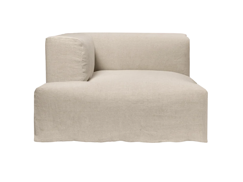 Catena Sofa Chaise Longue Left L600 - Loose Drape - Natural