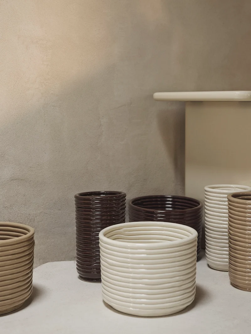 Corduroy Vase - Carob Brown