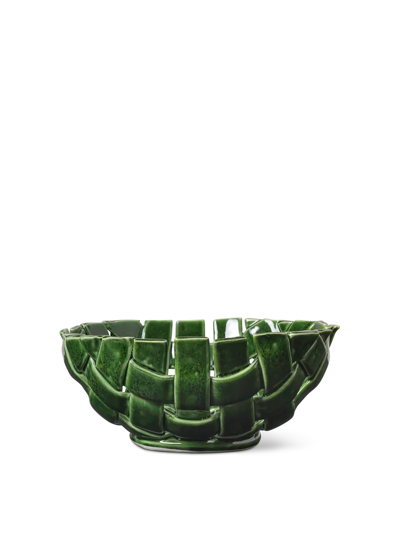 Plait Bowl - Ø24 - Emerald Green