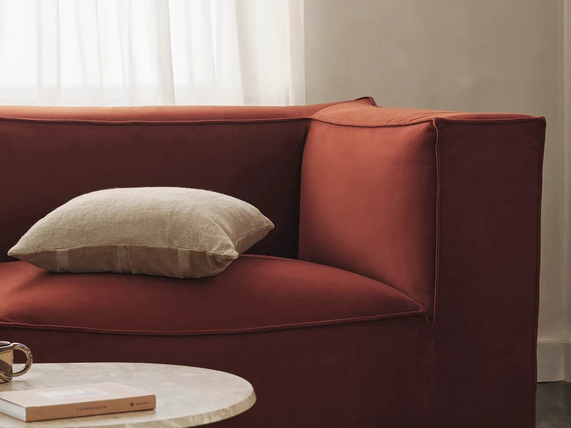 Catena Sofa Armrest Right S401 - Rich Velvet - Rust