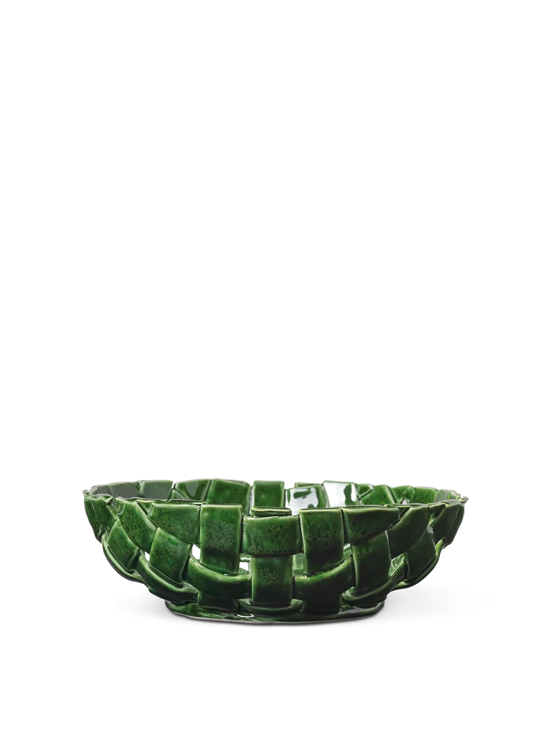 Plait Bowl - Ø30 - Emerald Green
