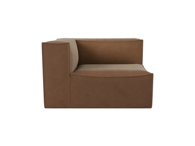 Catena Sofa Armrest Left S400 - Rich Velvet - Soft Brown