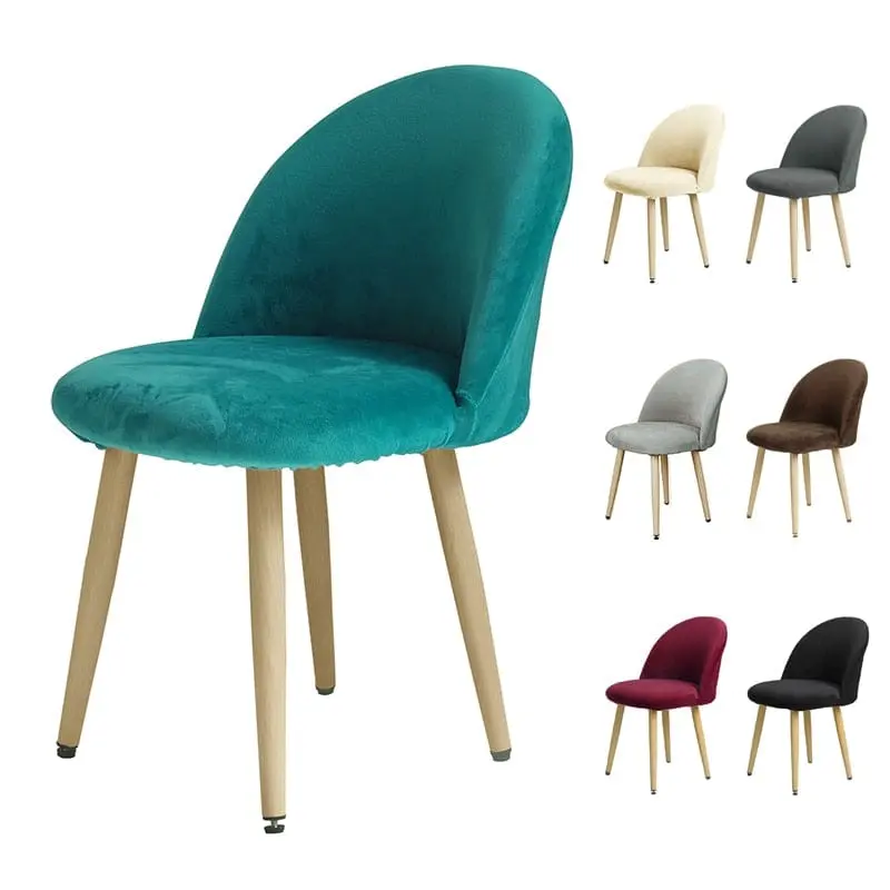 Housse chaise scandinave, au style bec de canard en velours BACKSCAN