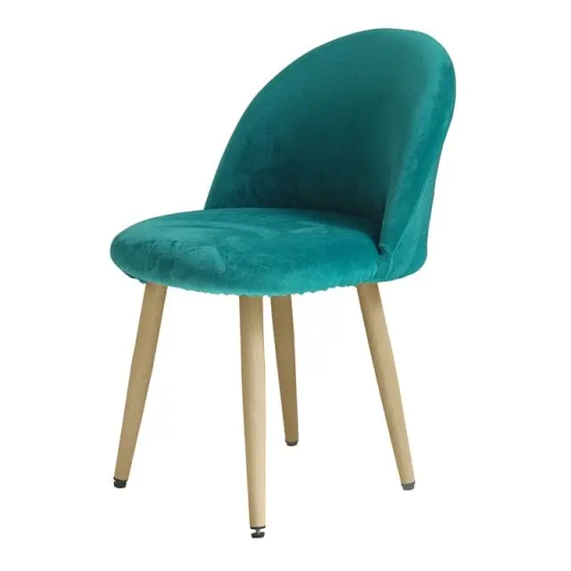 Housse chaise scandinave, au style bec de canard en velours BACKSCAN