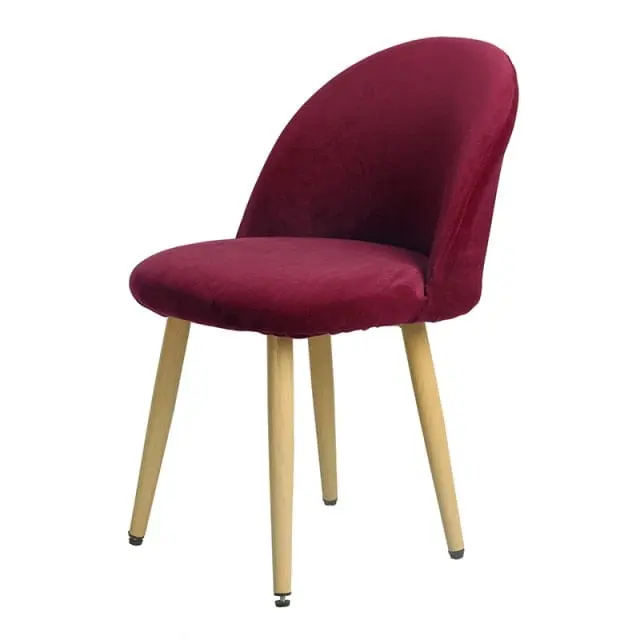 Housse chaise scandinave, au style bec de canard en velours BACKSCAN