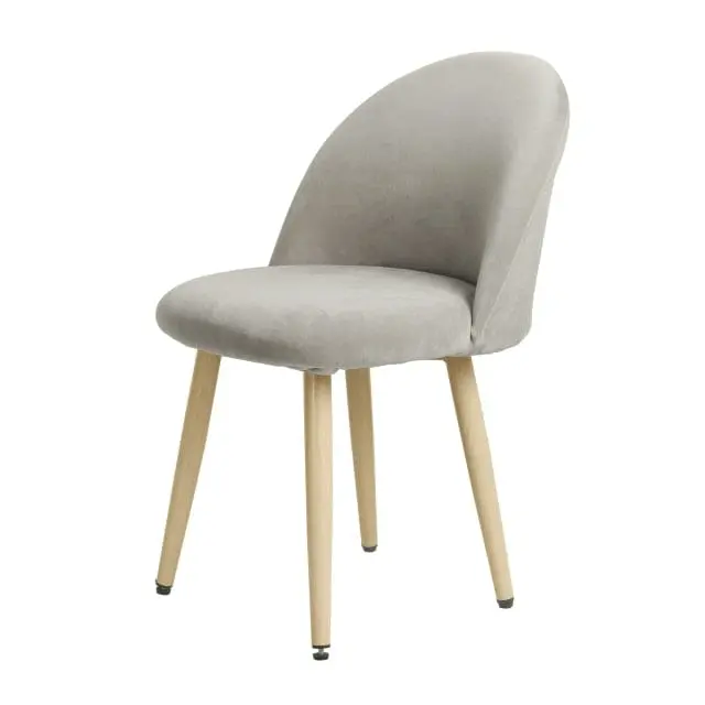 Housse chaise scandinave, au style bec de canard en velours BACKSCAN
