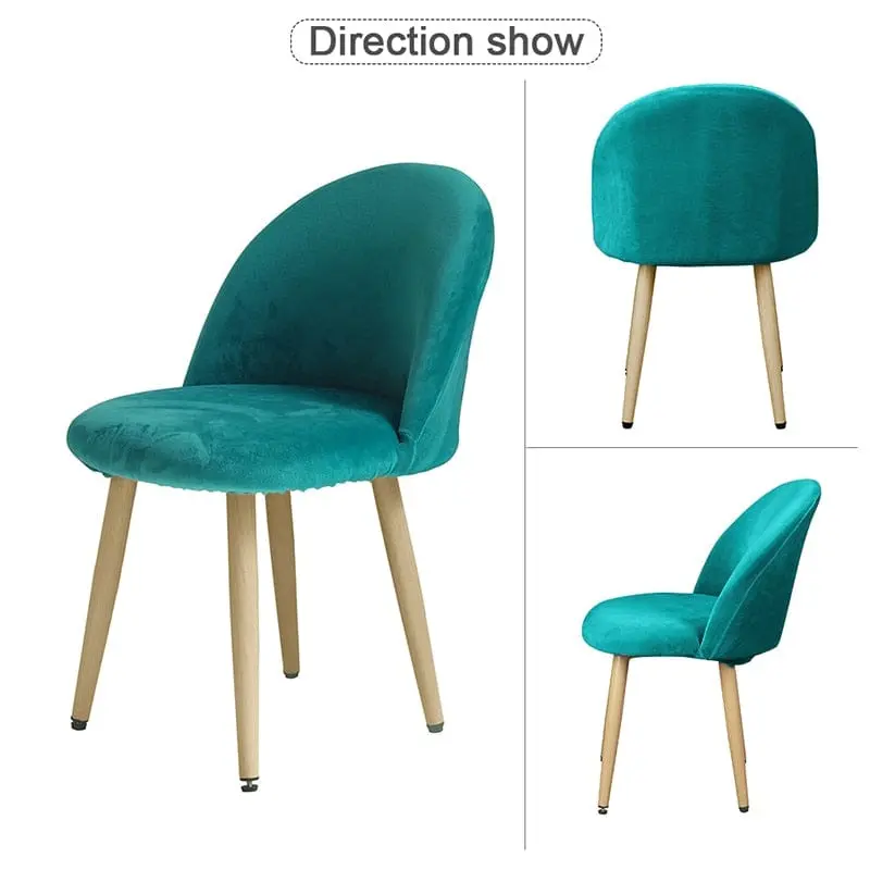Housse chaise scandinave, au style bec de canard en velours BACKSCAN