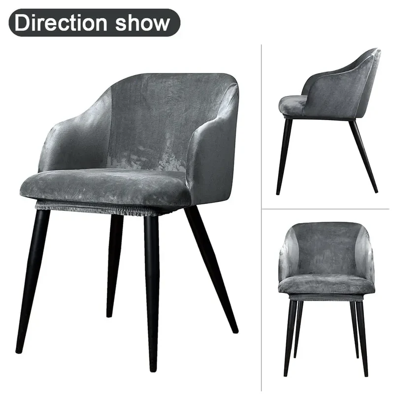 Housse pour fauteuil scandinave en velours WINGBACK