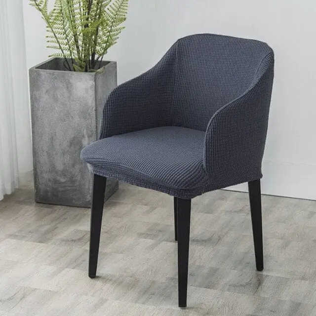 Housse pour fauteuil scandinave en velours WINGBACK