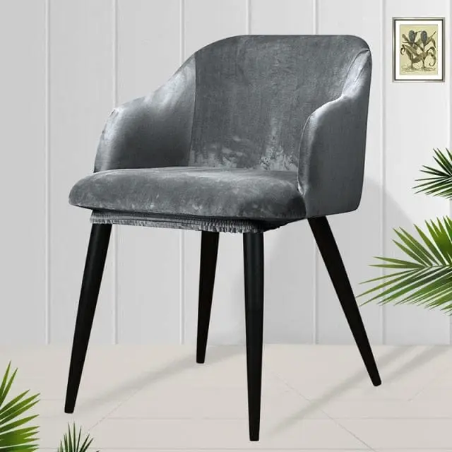 Housse pour fauteuil scandinave en velours WINGBACK