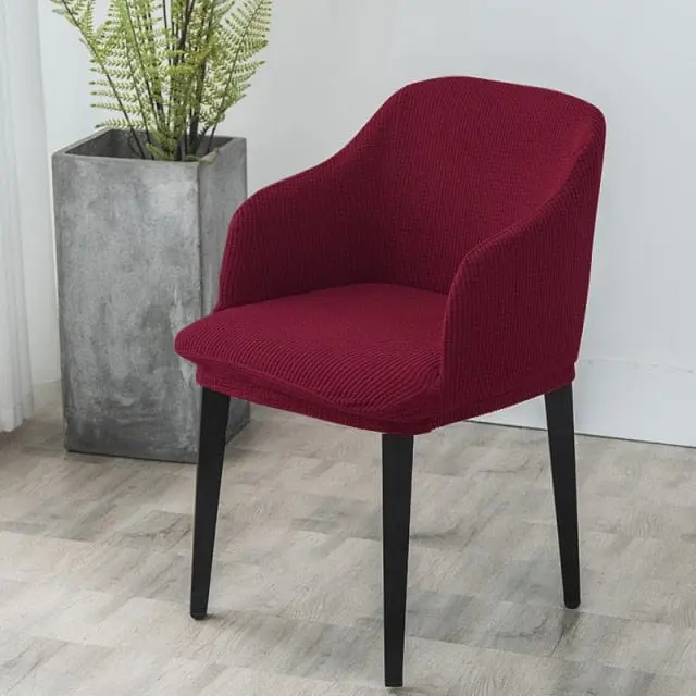 Housse pour fauteuil scandinave en velours WINGBACK