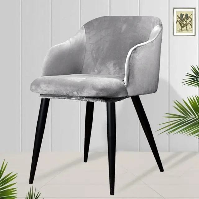 Housse pour fauteuil scandinave en velours WINGBACK