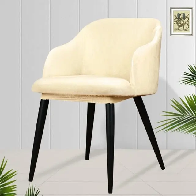 Housse pour fauteuil scandinave en velours WINGBACK