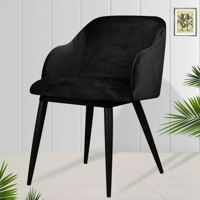 Housse pour fauteuil scandinave en velours WINGBACK
