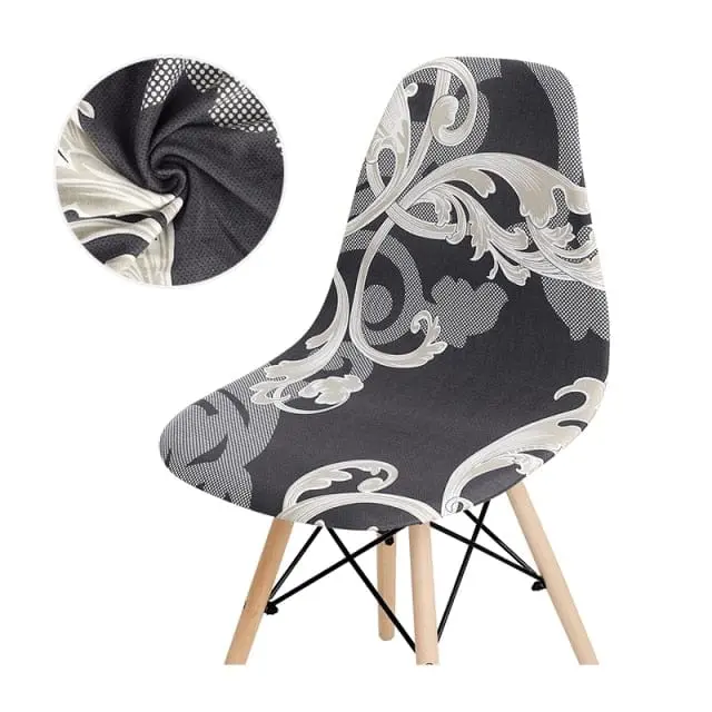 SCANPLAID - Housse chaise scandinave imprimée coquille