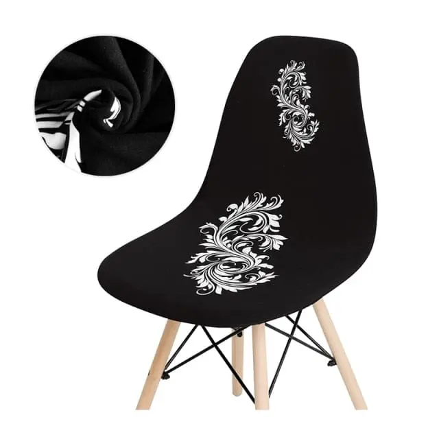 SCANPLAID - Housse chaise scandinave imprimée coquille