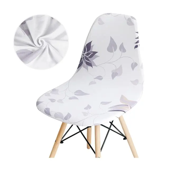 SCANPLAID - Housse chaise scandinave imprimée coquille