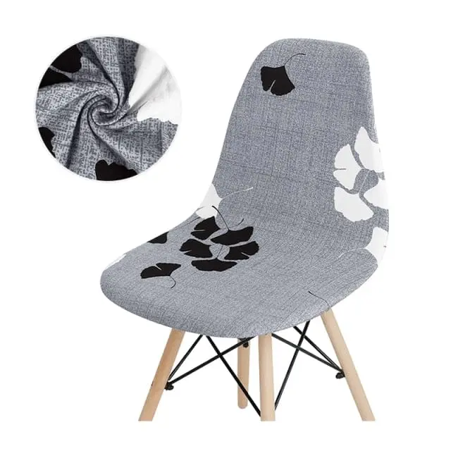 SCANPLAID - Housse chaise scandinave imprimée coquille