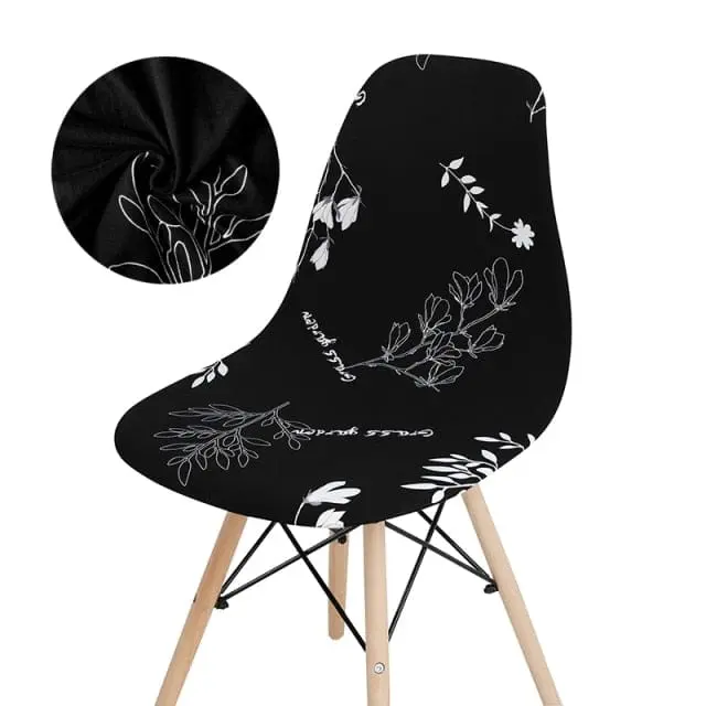 SCANPLAID - Housse chaise scandinave imprimée coquille