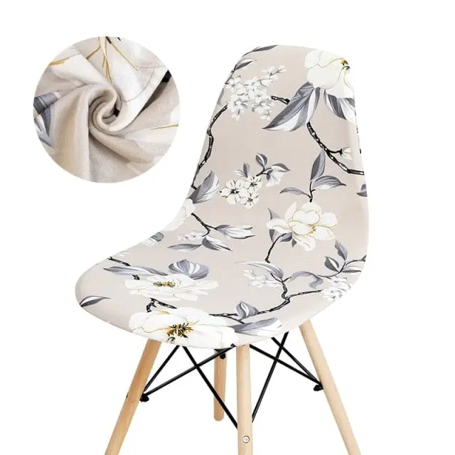 SCANPLAID - Housse chaise scandinave imprimée coquille