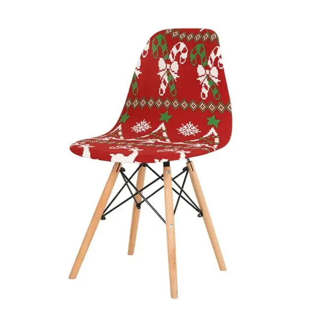 SCANPLAID - Housse chaise scandinave imprimée coquille