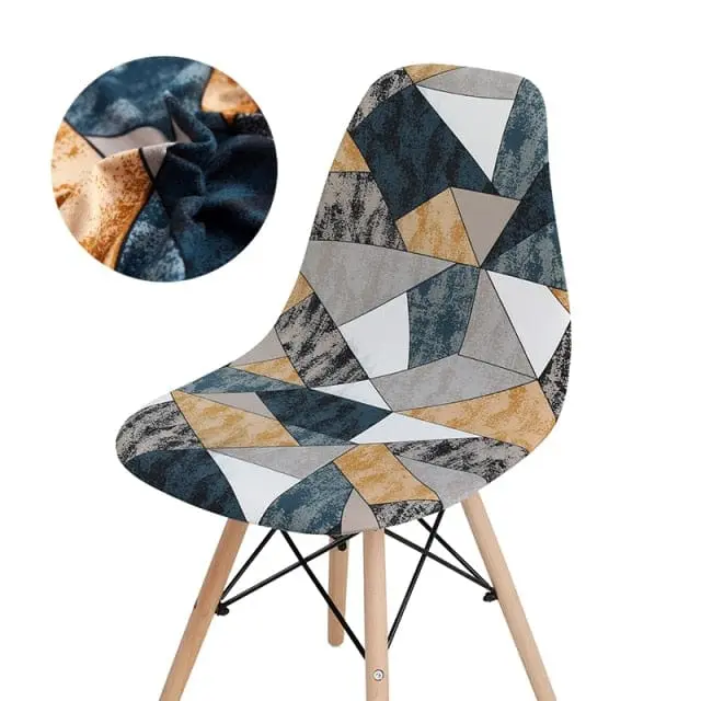 SCANPLAID - Housse chaise scandinave imprimée coquille