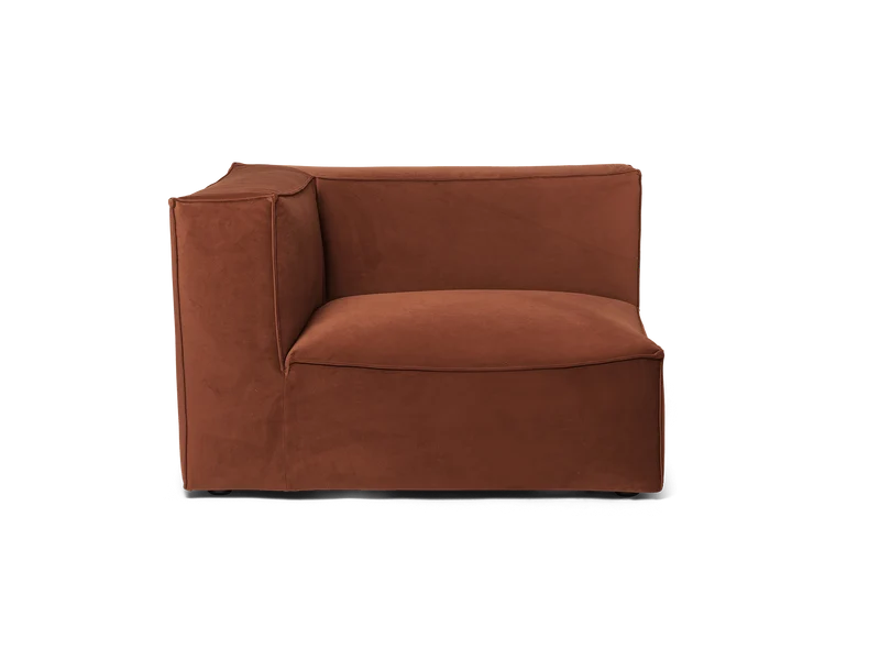 Catena Sofa Armrest Left S400 - Rich Velvet - Rust