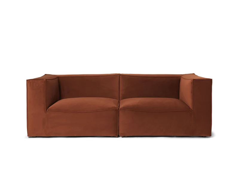 Catena Sofa Armrest Left S400 - Rich Velvet - Rust