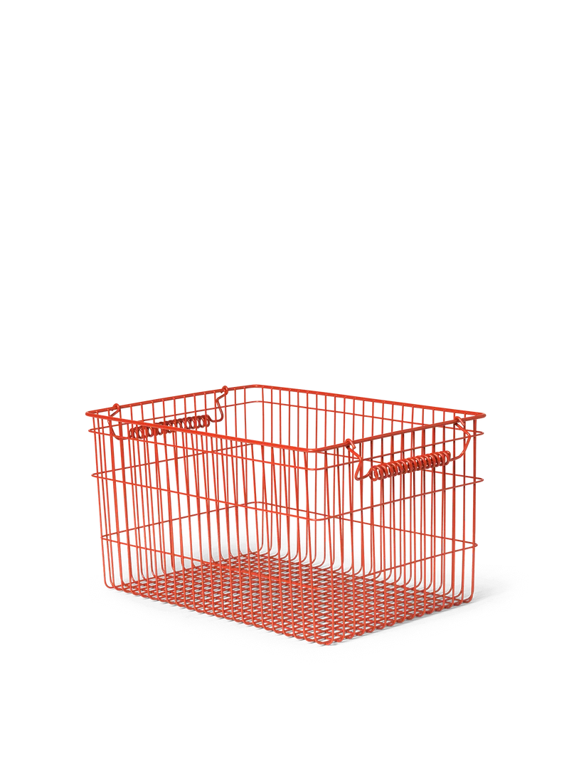 Cala Stackable Baskets - Set of 2 - Poppy Red