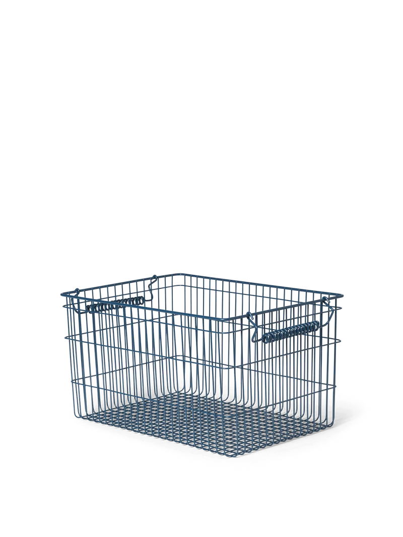 Cala Stackable Baskets - Set of 2 - Dark Blue