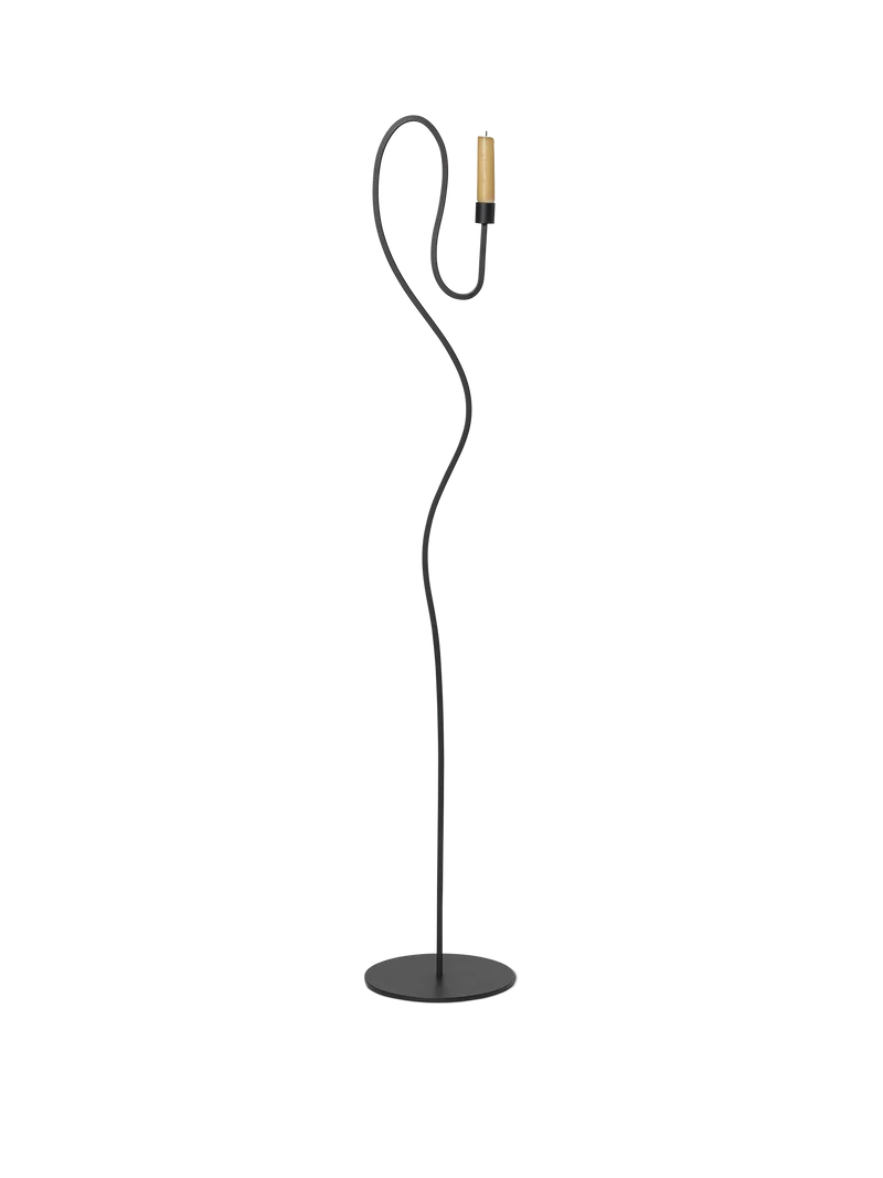 Valse Floor Candle Holder - Black